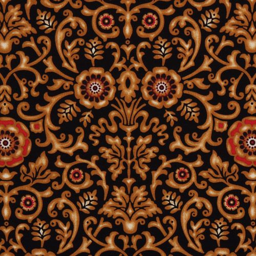 black Michael Miller fabric Angelica Golden Angel 1