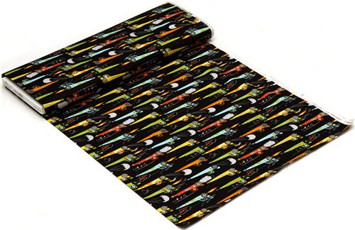 black Michael Miller fabric rats in racing car 3