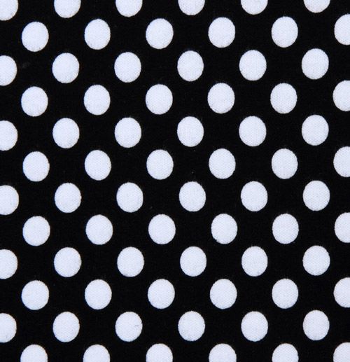 black Michael Miller knit fabric Ta Dot white polka dot 2