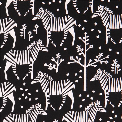 black Origami zebra fabric by Michael Miller USA Fabric