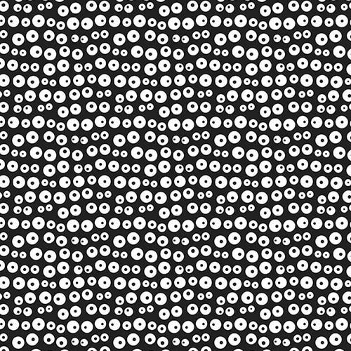 black Riley Blake fabric white eye glow in the dark Ghouls and Goodies Fabric