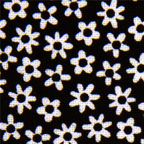 black Riley Blake fabric with small flowers 1