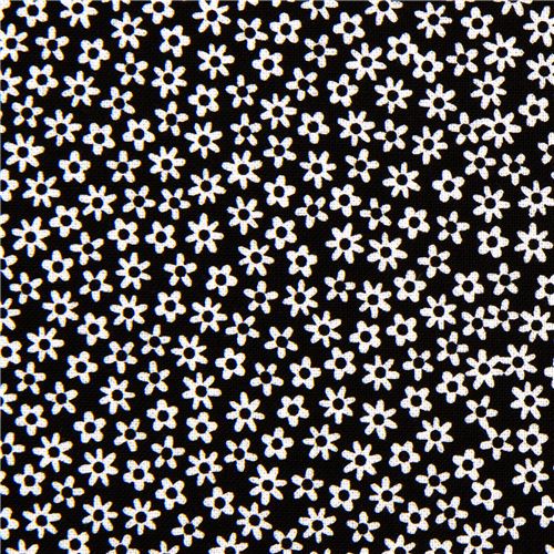 black Riley Blake fabric with small flowers 2