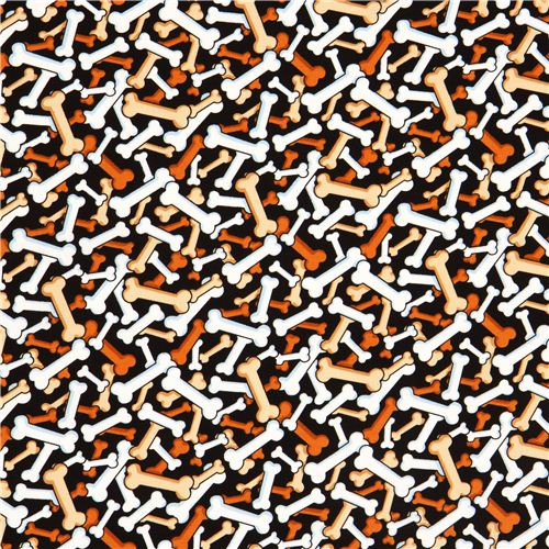 black Timeless Treasures bones fabric from the USA 2