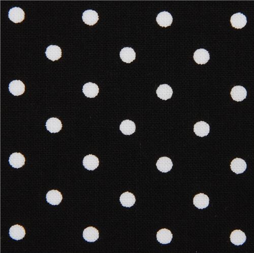 schwarz Timeless Treasures Stoff mit kleinen weien Punkten Stoff