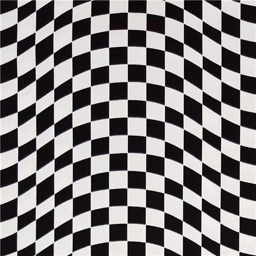 Tela oxford de cuadros blanco negro de Cosmo ilusión óptica bandera F1 Tela