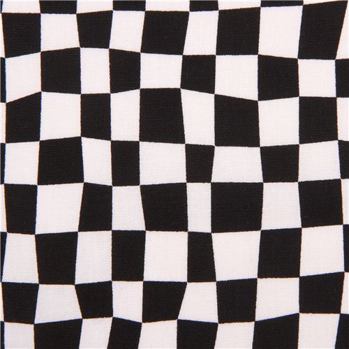 tessuto bianco e nero per bambini bandiera a scacchi Robert Kaufman Tessuto