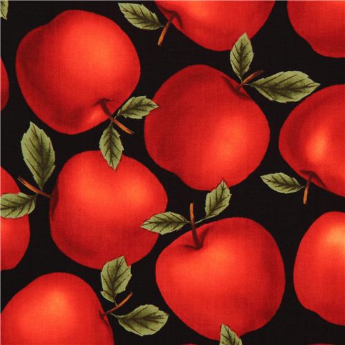 schwarzer Apfel Stoff Timeless Treasures USA Stoff