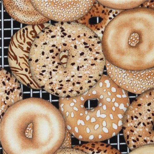 black bagel fabric de Robert Kaufman 1