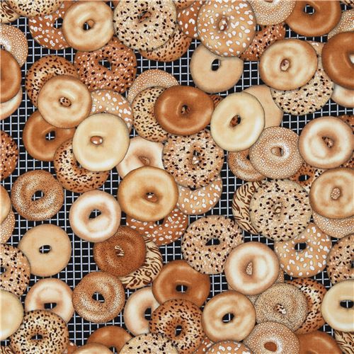 black bagel fabric de Robert Kaufman 2