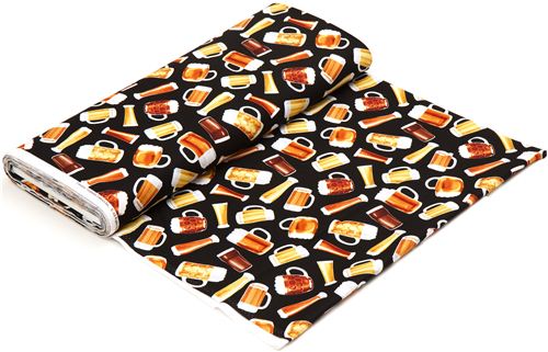 black beer glas fabric by Timeless Treasures from the USA 3