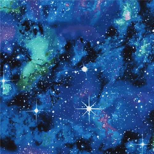 Galaxy Space Twinkling Stars Fabric