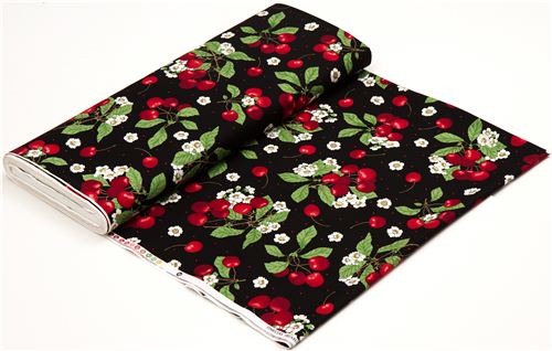 black cherry & cherry blossom fabric by Timeless Treasures 3