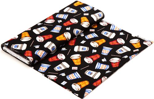 black coffee cups Timeless Treasures fabric from the USA 3