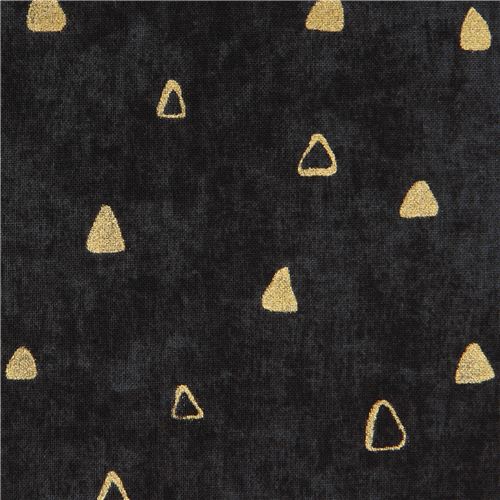 Gustav Klimt Triangle Gold Metallic Fabric