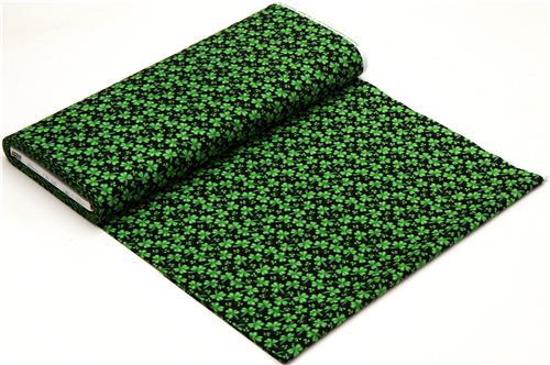 black designer fabric with cloverleaf from the USA 3