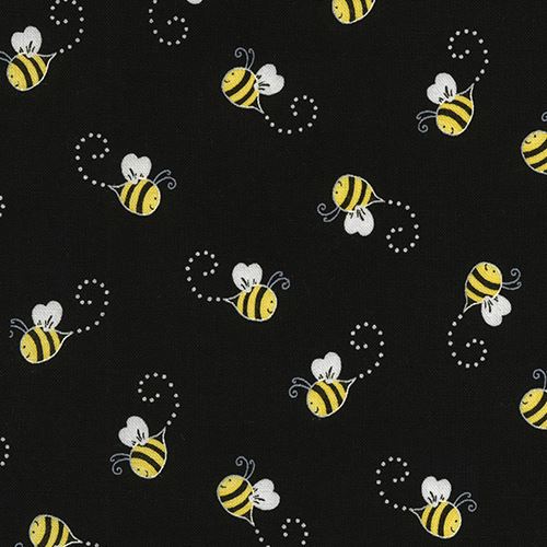 Insectes Mignons Abeilles Butinant Tissu