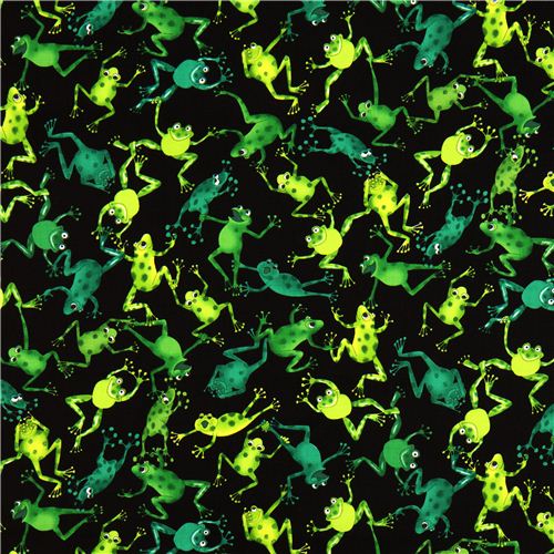 black frog designer fabric from the USA 2