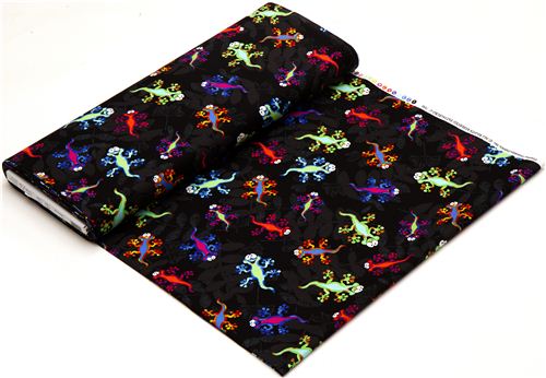 schwarzer Gecko Designer Stoff aus den USA 3