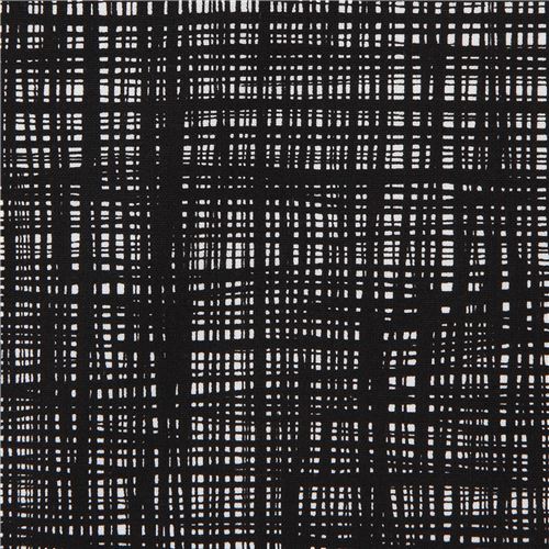 Tissu Alexander Henry avec un quadrillage noir Tissu