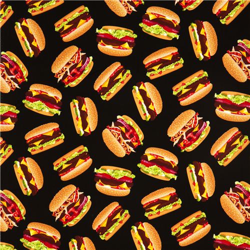 schwarzer Hamburger Stoff von Timeless Treasures aus den USA 2