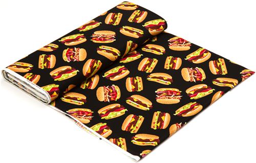 schwarzer Hamburger Stoff von Timeless Treasures aus den USA 3