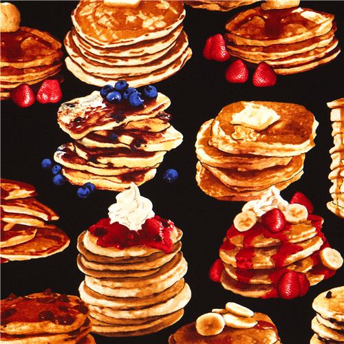 tessuto nero pancake Timeless Treasures dagli USA Tessuto