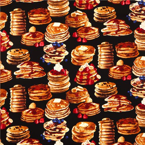 black pancakes fabric by Timeless Treasures from the USA 2
