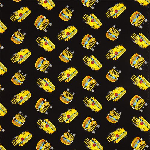 black school bus fabric by Timeless Treasures from the USA 2