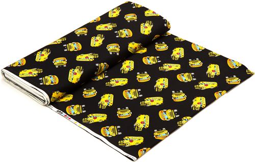 black school bus fabric by Timeless Treasures from the USA 3