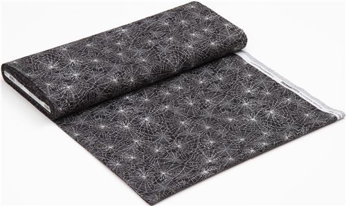 Rimanenza di (39 x 24 cm) - tessuto nero ragnatele Halloween Robert Kaufman 6