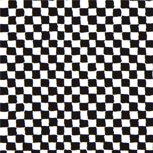Resto de (37 x 112 cm) - Tela de dise�o a cuadros blancos y negros de Michael Miller 2