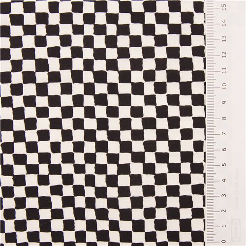 Resto de (37 x 112 cm) - Tela de dise�o a cuadros blancos y negros de Michael Miller 3