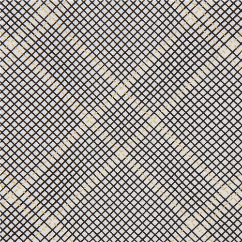 schwarz-weiß Raute kariert metallic-gold Stoff