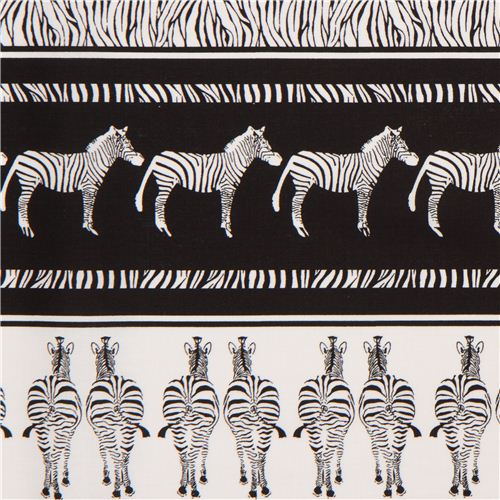 schwarz-weier Zebra Stoff von Timeless Treasures USA Stoff