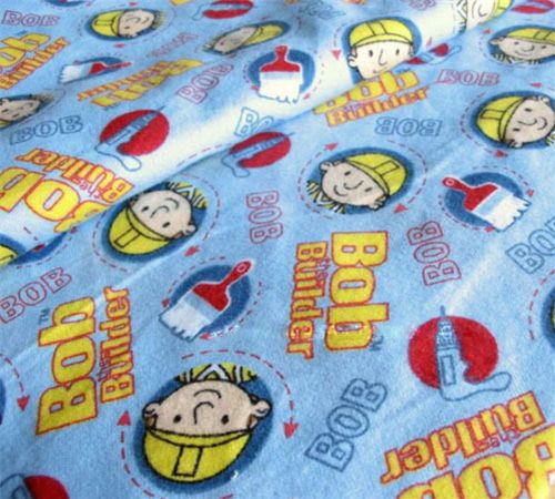 blauer Bob the Builder Vlies-Stoff 0,5m 1