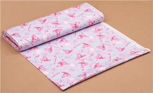 blue Bonbonribbon bunny dots bows Sanrio oxford fabric from Japan 0