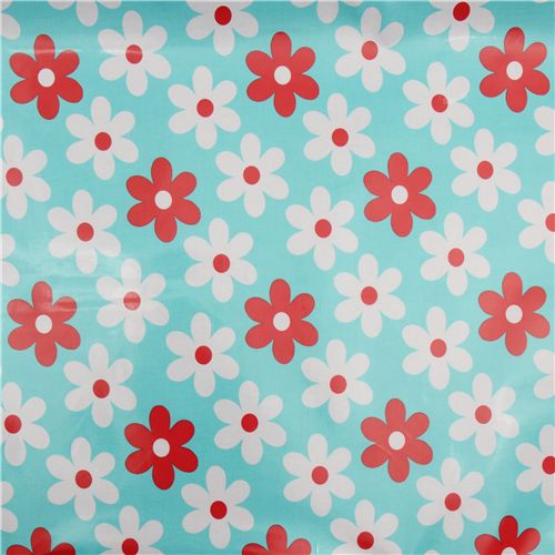 blue Michael Miller premium laminate fabric flowers 2