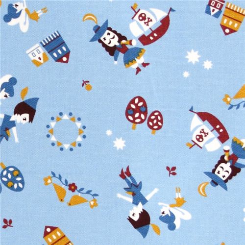 blauer Peter Pan Kokka Oxfordstoff Märchen aus Japan 1