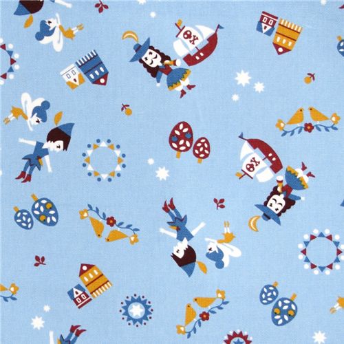 blauer Peter Pan Kokka Oxfordstoff Märchen aus Japan 2
