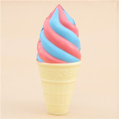 blue and pink ice cream food squishy