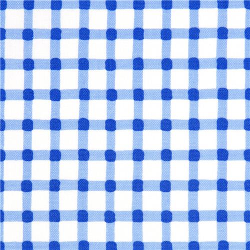 blau karierter Baumwoll Stoff Vichy Karo Muster 2