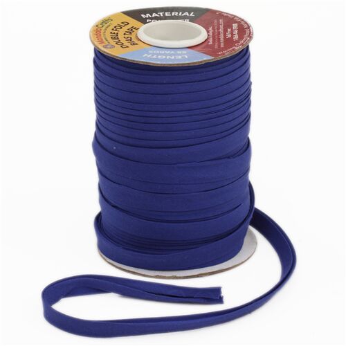 1m Cinta al bies de doblez doble de media pulgada de ancho 1cm en azul