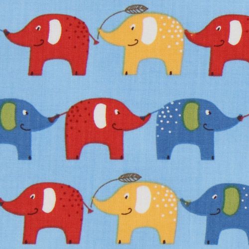 blue elephants fabric Robert Kaufman USA designer 1