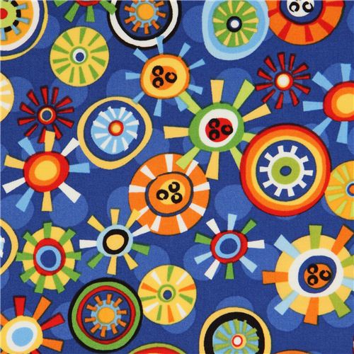 blue flower fabric by Robert Kaufman from the USA Fabric