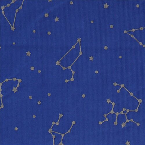 Galaxy Stars Constellations Corduroy Fabric