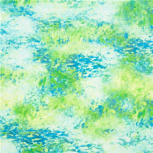 Tela con agua verde azul pintura impresionista Timeless Treasures estilo Monet Tela