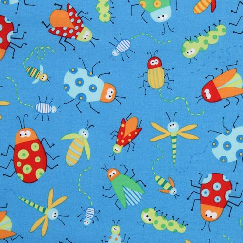 blauer Insekten Stoff Beetle Boy USA Designer 1