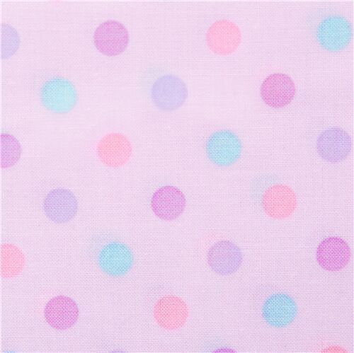Cute Classic Pastel Polka Dots Fabric by Cosmo Fabric