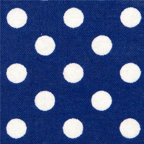 blue polka dot laminate fabric by Cosmo from Japan Fabric